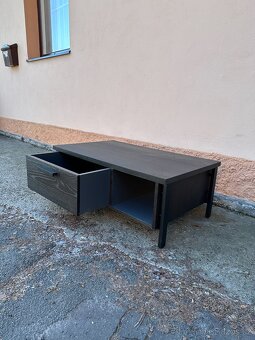 Konferenční stolek Morala Onyx – masivní dub, kov - 2