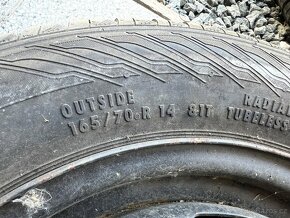 Prodám rezervu nejetou 165/70R14 81T Continental - 2