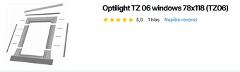 NOVÉ Střešní okno optilight B 78X118+Optilight TZ 06 - 2