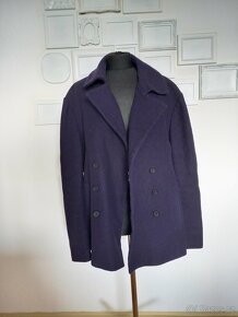 modrý vlněný kabát Calvin Klein - 2