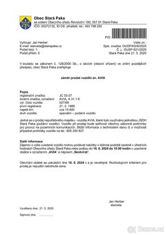 AVIA - A31.1 K - pouze 15400 km, požární - 2