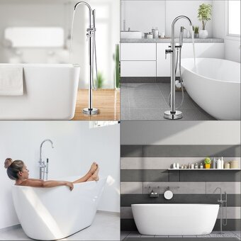 Volně stojící vanová baterie 116 cm - 2