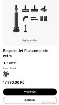 Tyčový vysavač Samsung Bespoke Jet Plus complete extra - 2