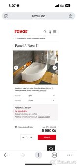 Vana Ravak Rosa II 170x105 včetně panelu A Rosa II - 2