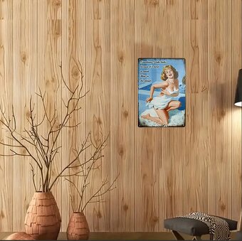 kovová cedule Žena a koupel - 2