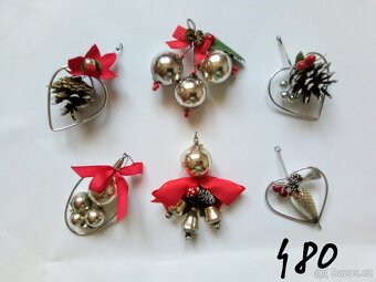 Vánoční ozdoby - staré, vánoční ozdoby, baňky , korálkové - 2