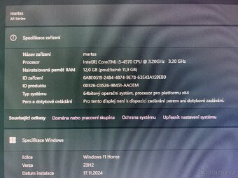 💻 Prodej herního PC – Intel i5 / 12 GB RAM / NVIDIA GTX 950 - 2