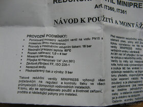 redukční ventil 3/4", 1 až 4 bary - 2