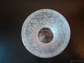 Váza skleněná, broušená (kameny), žardiniéra - 2