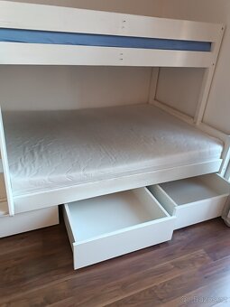 Patrová postel Vestervig bílá borovice 90x200 a 140x200 cm - 2
