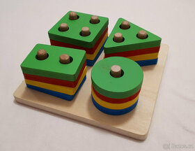 Viga - dětská barevná dřevěná vkládačka - tvary - 2