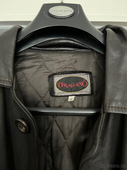 Pánský hnědý kožený kabát Retro - 2