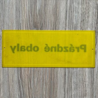 Plastová cedule PRÁZDNÉ OBALY - 2