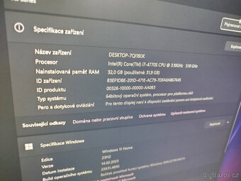 Core i7 / 32 GB RAM / Nové W11 / NVME + HDD 1256 GB - 2