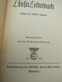 Německý zpěvník,pochodů Hitlerjugen 1939 NSDAP. - 2