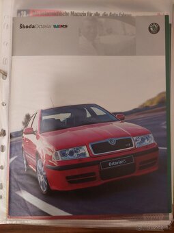 Škoda Octavia RS 1.8T originální prospekt a ceník rok 2001 - 2
