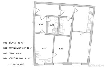 Prodej bytu 2+kk 30,4 m², parkovací stání, obec Švábenice - 2