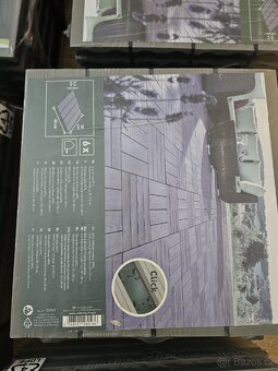 WPC dlaždice s CLICK systémem světle šedá 30 x 30 x 2,4 cm, - 2