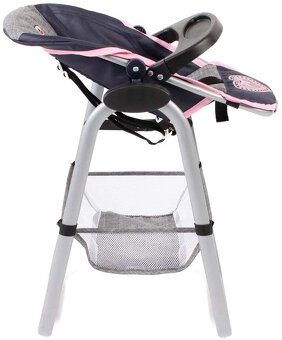 JÍDELNÍ ŽIDLIČKA a nosítko pro panenky, 2 v 1, zn.Bayer - 2