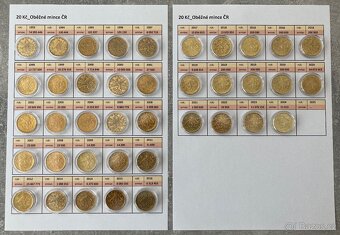 20 Kč_Dvacetikoruny_Konvolut_Oběžné mince_1993 - 2024 - 2