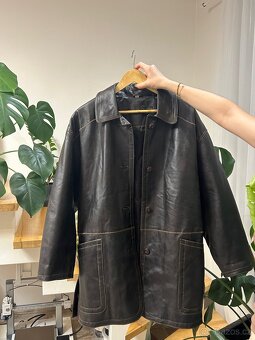 Men leather coat - 2