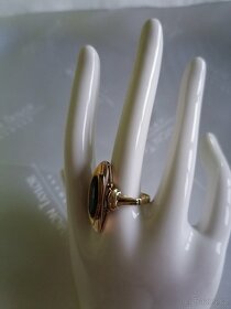 Zlatý starožitný prsten s pravým ametystem - 2