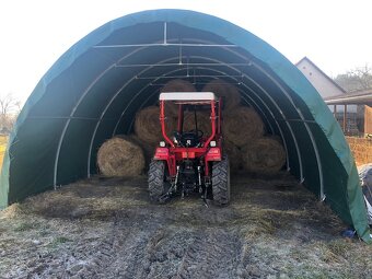 Plachtová, oblouková hala 6,1 x 12,8 x 3,66 - zelená - 2