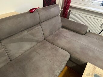 Rozkládací sedačka šedá s úložným prostorem - 2