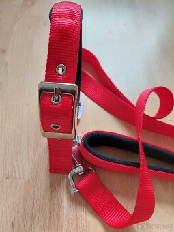 Obojek s vodítkem nový - 2