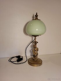 starožitná figurální lampička, stolní lampa - 2