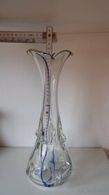 Váza, hutní sklo, zdobení - 2