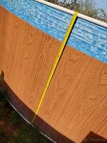 Bazén Azuro 4,6 x1,2 m, dekor dřevo, málo používaný - 2