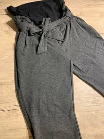 Těhotenské kalhoty šedé s mašlí, vel. XL, zn. Vero Moda - 2