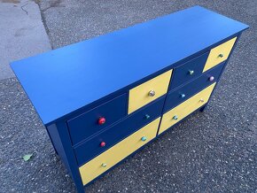 IKEA Hemnes Komoda s 8 zásuvkami - modrá - 2