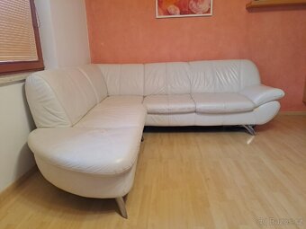Kožená rohová sedačka z pravé kůže - 2