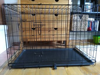 Dog Fantasy skládací klec pro štěně se 2 dvířky vel. L - 2