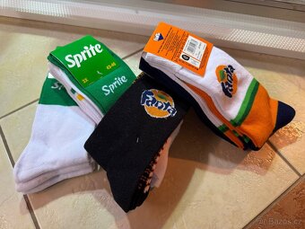 PONOŽKY 3 PÁRY FANTA/SPRITE N.O.V.É. - 2