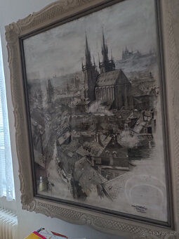 Karel Votlučka  Praha od Prašné brány - 2