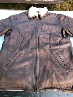 Army Letecká kožená bunda s kožíškem - 2