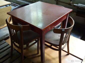 Retro dřevěné židle a stůl - 2
