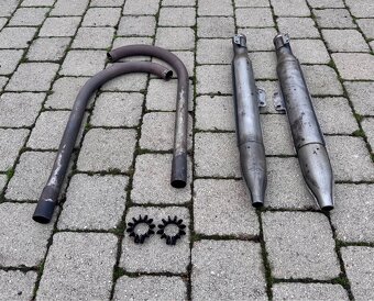 Jawa ČZ malá kývačka i půlbuben - výfuky - 2