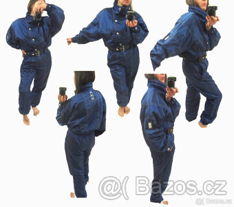 Vintage 90s kvalitní modrá dámská snow kombinéza - 2