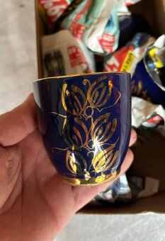 Sada 6x Modrých Porcelánových Šálků (150 ml) - 2