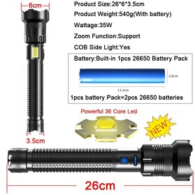 Silná nabíjecí baterka - 2