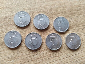 7x 5 haléřů Československo - 2
