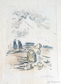 Vojtěch Sedláček - originál barevná litografie - 2