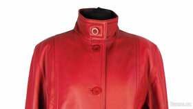 Kožený měkký dámský červený kabátek KARA vel. 42 - 2