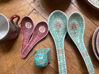 Čajový servis - porcelánový barevný - 2