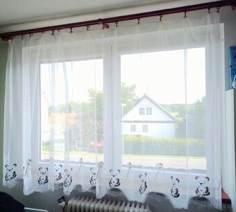 Detska záclona s pandami 160x350cm - 2