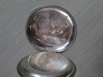 Tříplášťové gravírované celostříbrné masivní hodinky se šatl - 2